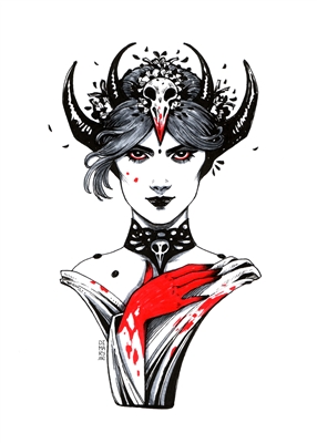Resin cast fantasy bust in 1/10 scale