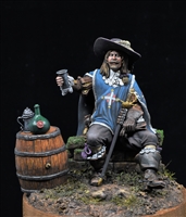 Porthos from the Three Musketeers. 75mm figure produced by Medieval Forge.  This is the box art figure painted by Jim Rice.