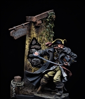 54mm Pirate with scenic base produced by Andrea.  Painted by Jim Rice