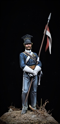 Lancer, 17th Regt. Crimea 1854 produced by Andrea in 54mm.  Painted by Jim Rice