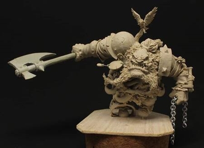 Resin cast Fantasy figure based on the art of Paul Bonner