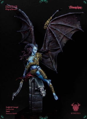 KDO-0025, Ishtar, Wings of Sorrow, 75mm unassembled, unpainted resin figure, sculpted by Andrea Jula, box art by Francesco Farabi