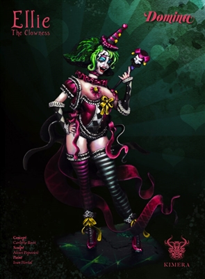 KDO-005B, Ellie, The Clowness, 75mm resin figure, sculpted by Alexei Popovicii, box art by Ivan Hortal, This is an unassembled and unpainted figure.