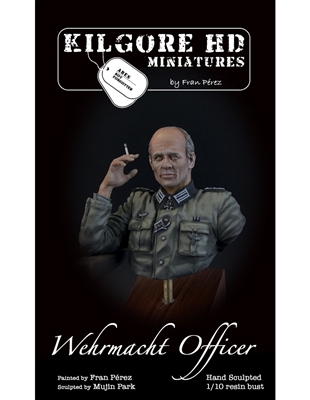 Kilgore HD Miniatures, Wehrmacht Officer 1/10 resin bust, Concept art by Fran PÃ©rez
Hand sculpted by Mujin Park