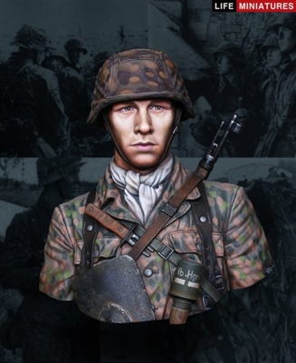 LM-B012 Normandy 1944 Panzergrenadier 12th SS Panzer Division, 1/10 scale resin bust, sculpted by Sang-Eon Lee