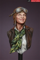 Resin bust in 1/10 scale depicting Amelia Earhart