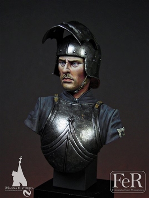 Swiss Mercenary, 1470, 1/12 scale resin bust