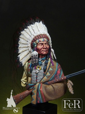 Sioux Chief, Little Big Horn, 1876, 1/12 scale resin bust