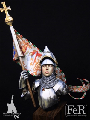 Jeanne d' Arc Orleans, 1429, 1/12 scale resin bust