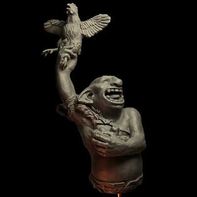 Resin cast fantasy bust.  Approximate size 70mm