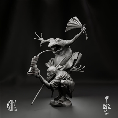 Resin cast fantasy vignette in 75mm