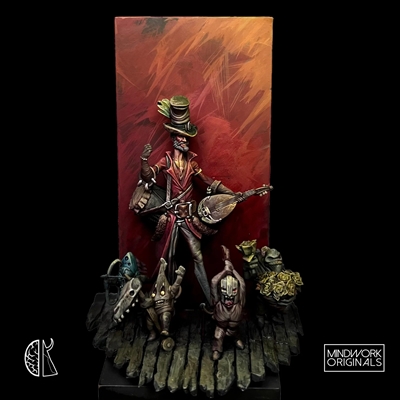 Fantasy full figure resin cast in 75mm. Total height 85mm