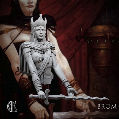 Resin cast fantasy bust. 1/12 scale