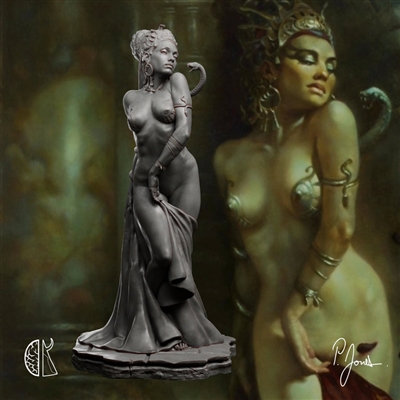 Resin cast fantasy full figure in 75mm