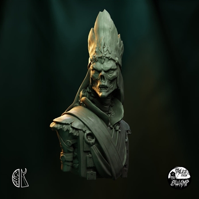 Resin cast fantasy bust in 1/12 scale