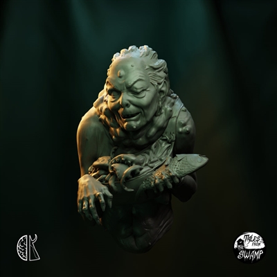 Resin cast fantasy bust in 1/12 scale