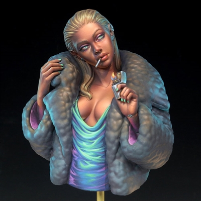 Resin cast fantasy bust in 1/10 scale