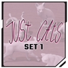 Resin cast set of 6 cats in various poses