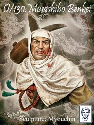 O-130 Musashibo Benkei, 200mm bust, 9 resin pieces, sculpted by Myouchin, box art by Alexandre Cortina Bonastre