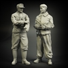 PA35-029 Waffen-SS Tank Officers Winter clothes (2 figure set), 1/35 scale resin figure