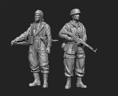 PA35-133 German Fallschirmjager Order Front set (2 figure set) 1/35 scale resin figures