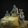 PA35-137 DAK turret set (PzIII & PzIV tanks) 1/35 scale resin figures (3 figure set)