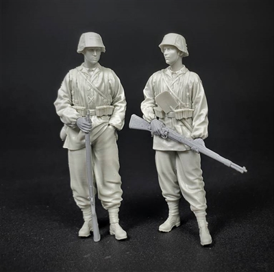 PA35-159 Hitlerjugend Grenadiers Normandy set (2 figure set), 1/35 scale resin figure set