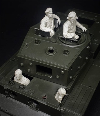 PA35-169 British Tank Crew Normandy & Italy (4 figure set), 1/35 scale resin figure