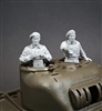 PA35-175 British "Sherman" Tanks turret set (2 figure set), 1/35 scale resin figure