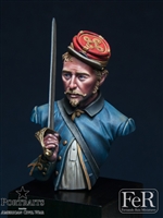 146th New York Zouaves Officer, 1863, 1/16 scale bust. Resin