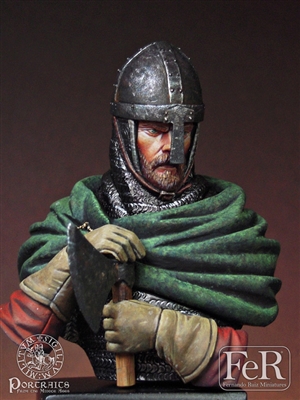 Saxon Huscarl, Hastings, 1066, 1/16 scale bust. Resin