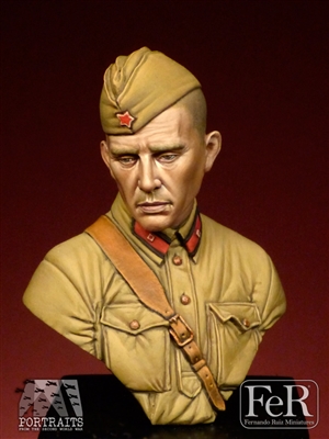Red Army Junior Lieutenant, Barbarossa, 1941, 1/16 scale bust. Resin