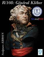 R-108 General Kleber, 200mm bust, 2 resin pieces, sculpted by Ebroin, box art by Alexandre Cortina Bonastre