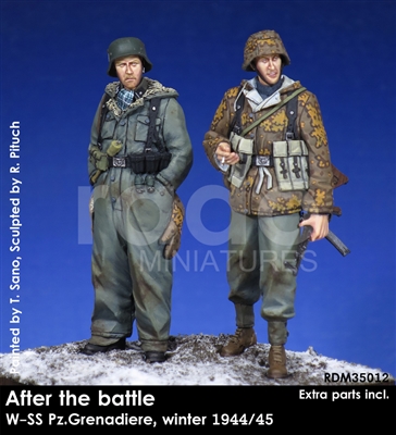 RADO MIniatures, Waffen SS Panzergrenadier 2 Figure set, 1944/45, After the Battle series, 1/35 scale resin figures.