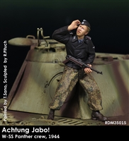 RADO MIniatures, Waffen SS NCO with MP40, 1944, Achtung Jabo! series, 1/35 scale resin figure.