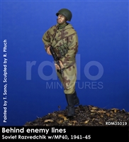 RADO MIniatures, Soviet Razviedchik w/MP40, 1941-45, Behind Enemy Lines series, 1/35 scale resin figure.
