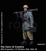 RADO Miniatures, Lions of Cassino - MG42 Gunner, 1.FJ Division, Italy 1943-45, 1/35 resin figure