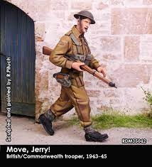 RDM35042 Move Jerry! British/Commonwealth trooper, 1943-45, 1/35 scale resin figure