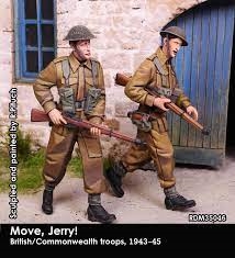 RDM35046 Move Jerry! British/Commonwealth Troops, 1943-45 (2 figure set), 1/35 scale resin figure