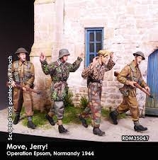 RDM35047 Move Jerry! Operation Epsom, Normandy, 1944 (4 figure set), 1/35 scale resin figure