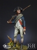 REV00014 Private, 1st Pennsylvania Regiment, Springfield, 1780, 75mm figure, 5 resin parts, sculpted by Oriol Quin, box art painted by Javier Montero