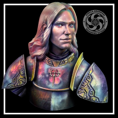 Fantasy bust resin cast in approximately 1/10 scale