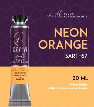 Scale Artist Tube Acrylics SART-67 Neon Orange, 20ml