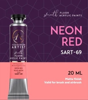 Scale Artist Tube Acrylic SART-69 Neon Red, 20ml