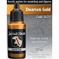 Scale Color SC-73 Dwarven Gold 17ml bottle. Acrylic Paint.