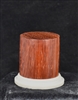 Wooden base kit comprised of a round body turned from Padauk.  The kit has a 3D printed resin foot.  Included in thier kit is a screw and piece of magnetic tape