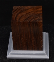 Wood base kit comprised of polished East Indian Rosewood body supplied by renowned artist John Jeffries.  It is joined by a custom 3D printed pedestal/foot allowing the artist to customize their base presentation.