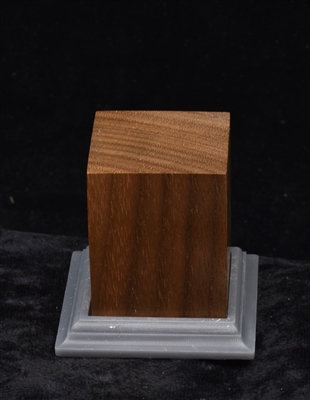 Base kit comprised of hardwood body and 3D printed resin decorative pedestal. There is a wood screw and magnetic strip included.