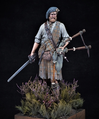 18th Century Highlander, resin full figure in 75mm