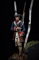 Resin full figure in 75mm of an American Continental soldier during the American War for Independence